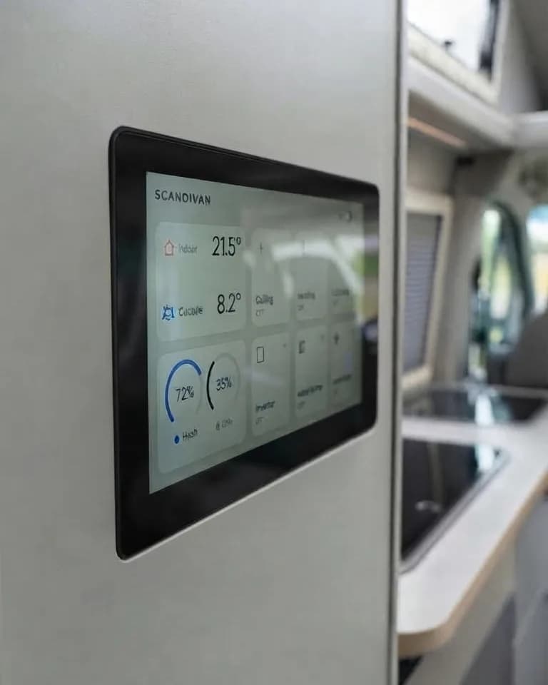 Сенсорный экран Scandi Van Smart Control System в автодоме